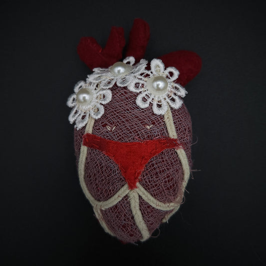 Textile Heart Brooch