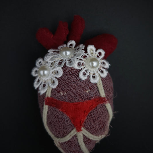 Textile Heart Brooch