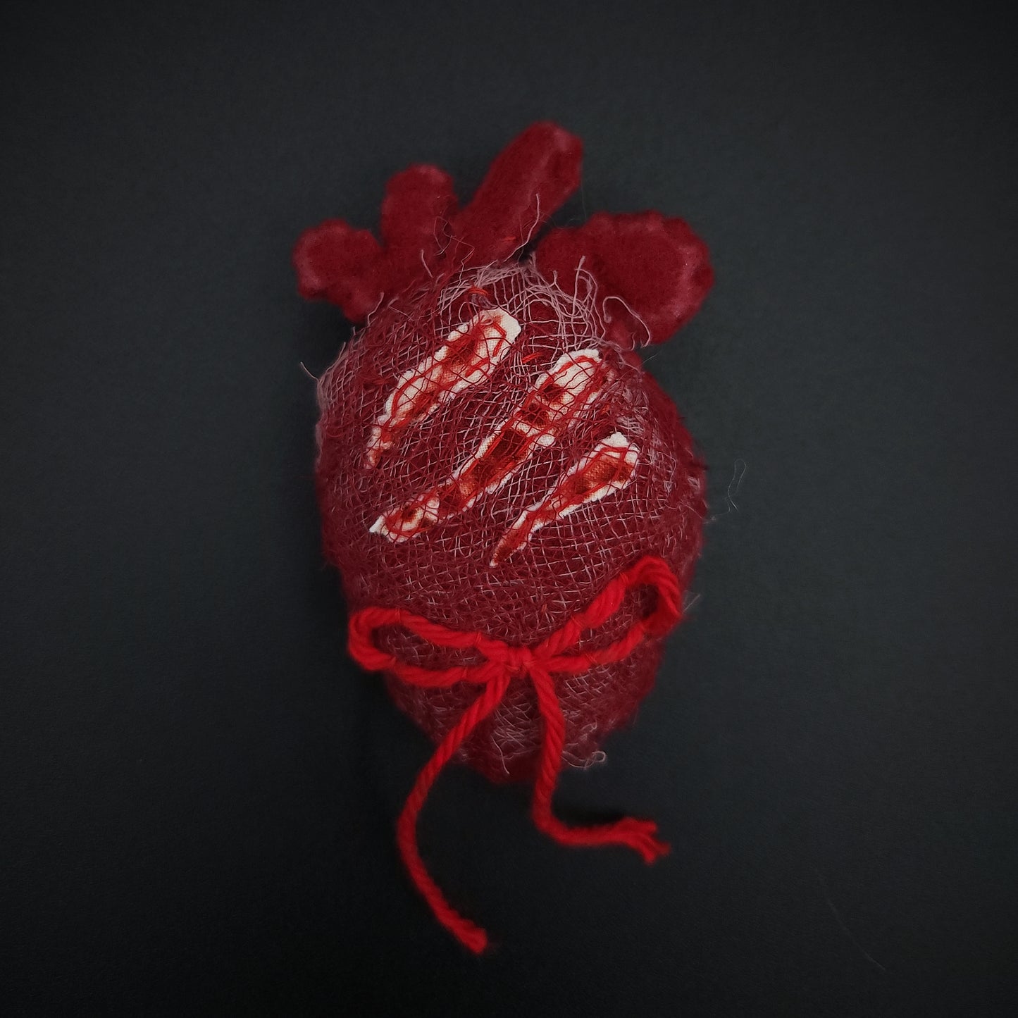 Textile Heart Brooch