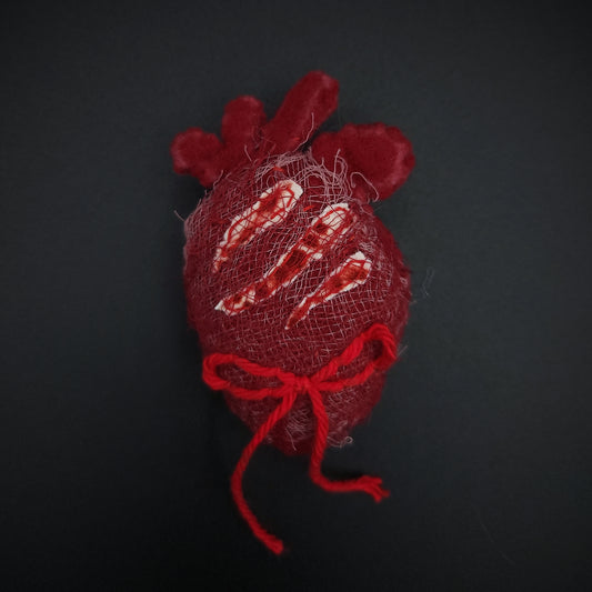 Textile Heart Brooch