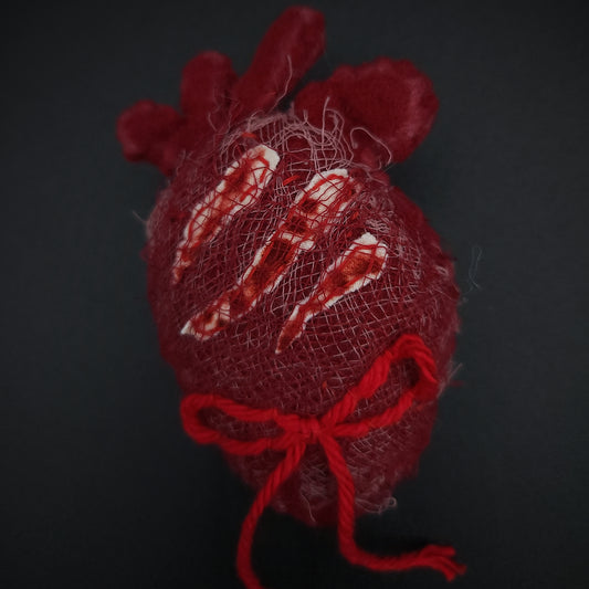 Textile Heart Brooch