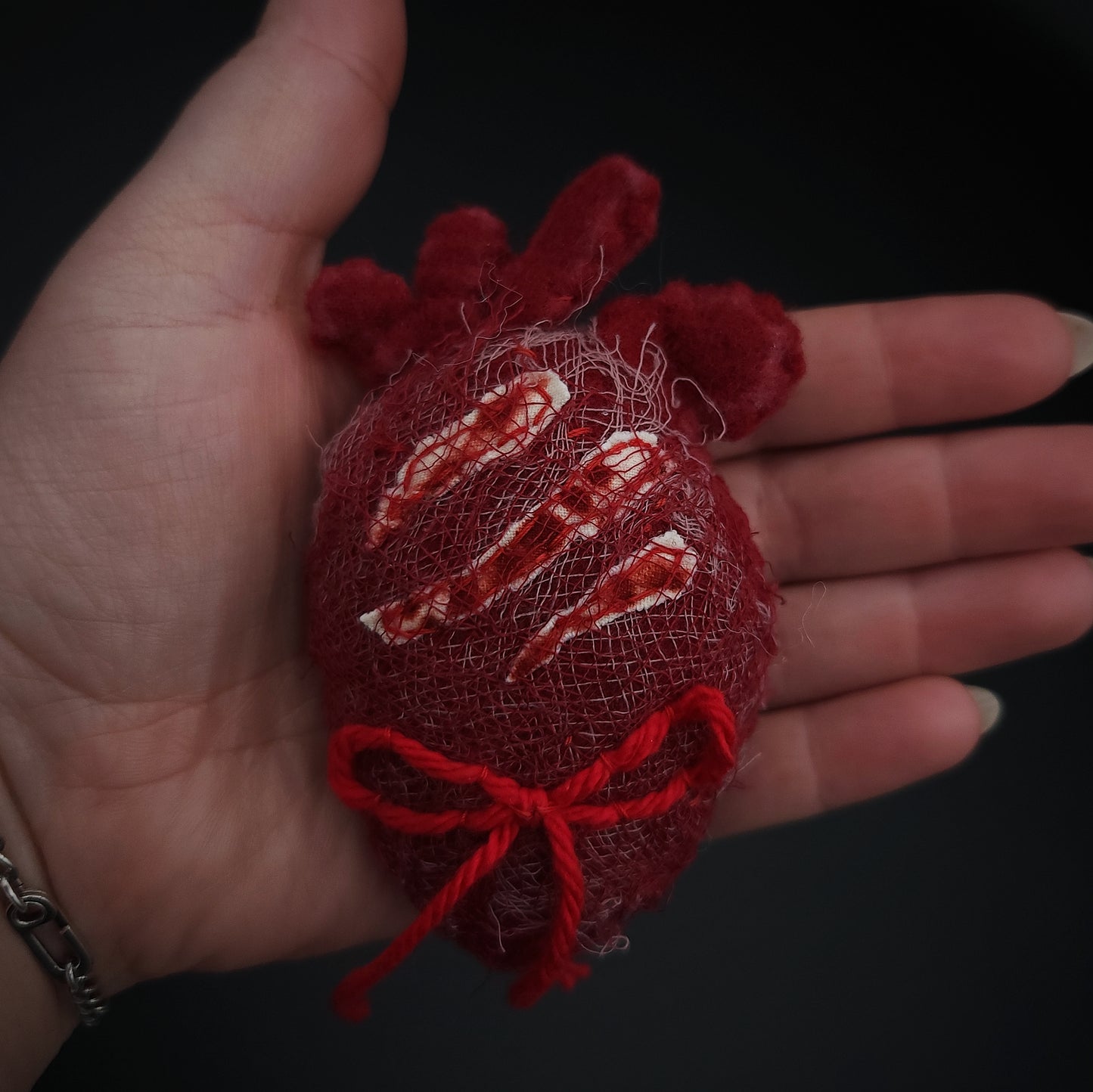 Textile Heart Brooch