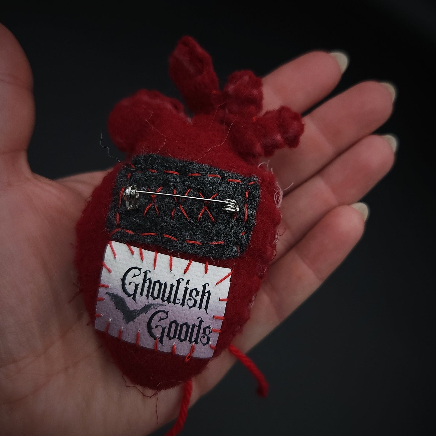 Textile Heart Brooch