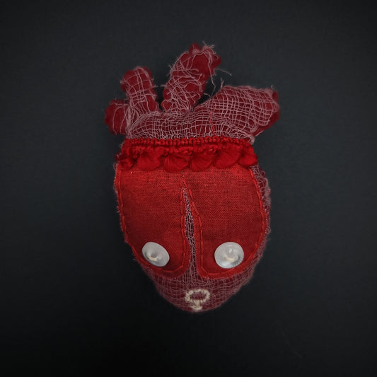 Textile Heart Brooch