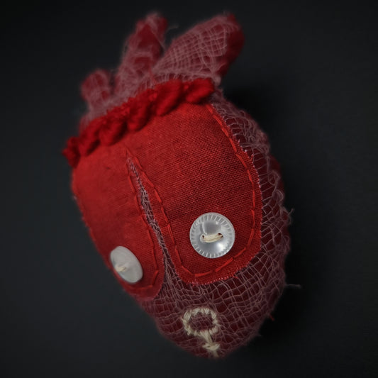 Textile Heart Brooch