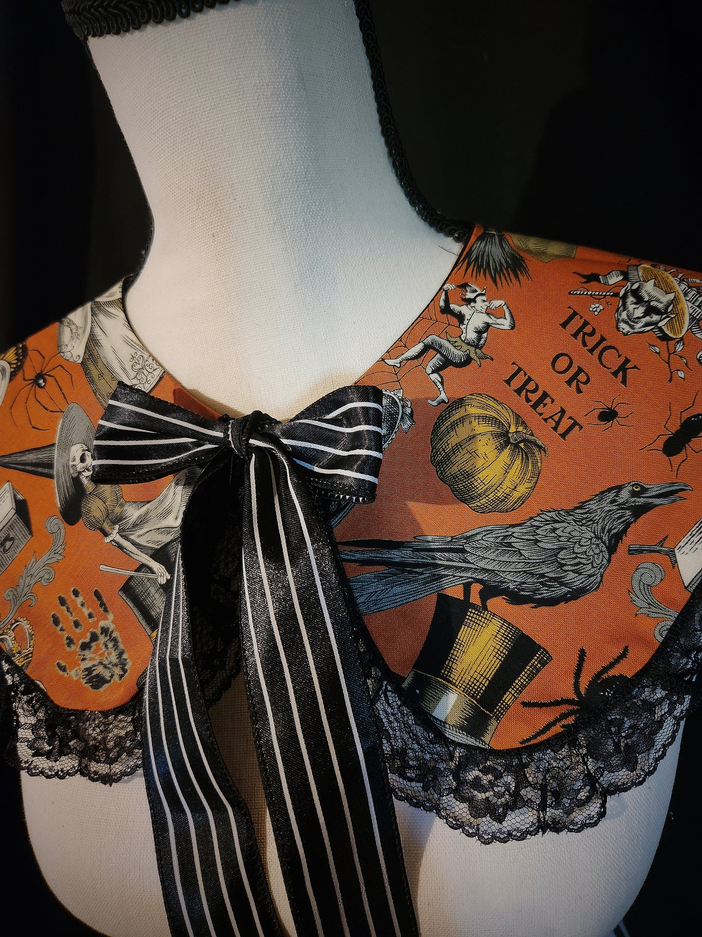 Vintage Mori Orange Ruffle Collar