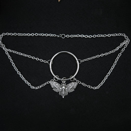Moth Draped Chain Necklace