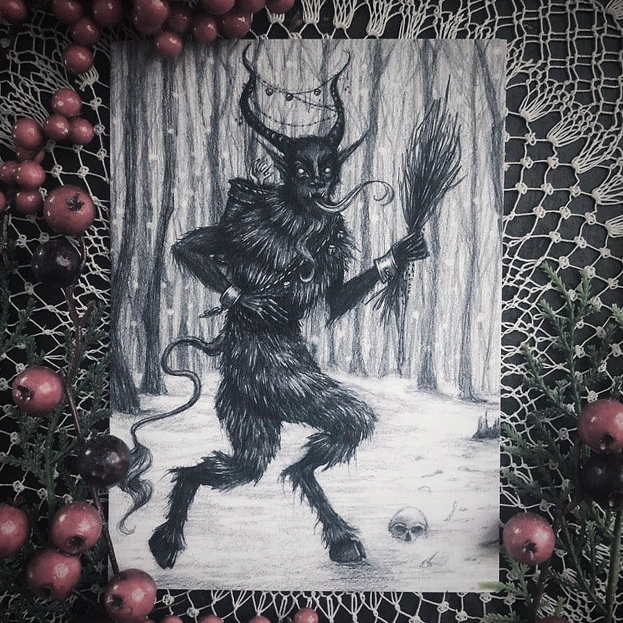 Krampus Greeting Card