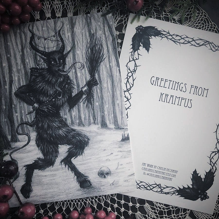 Krampus Greeting Card