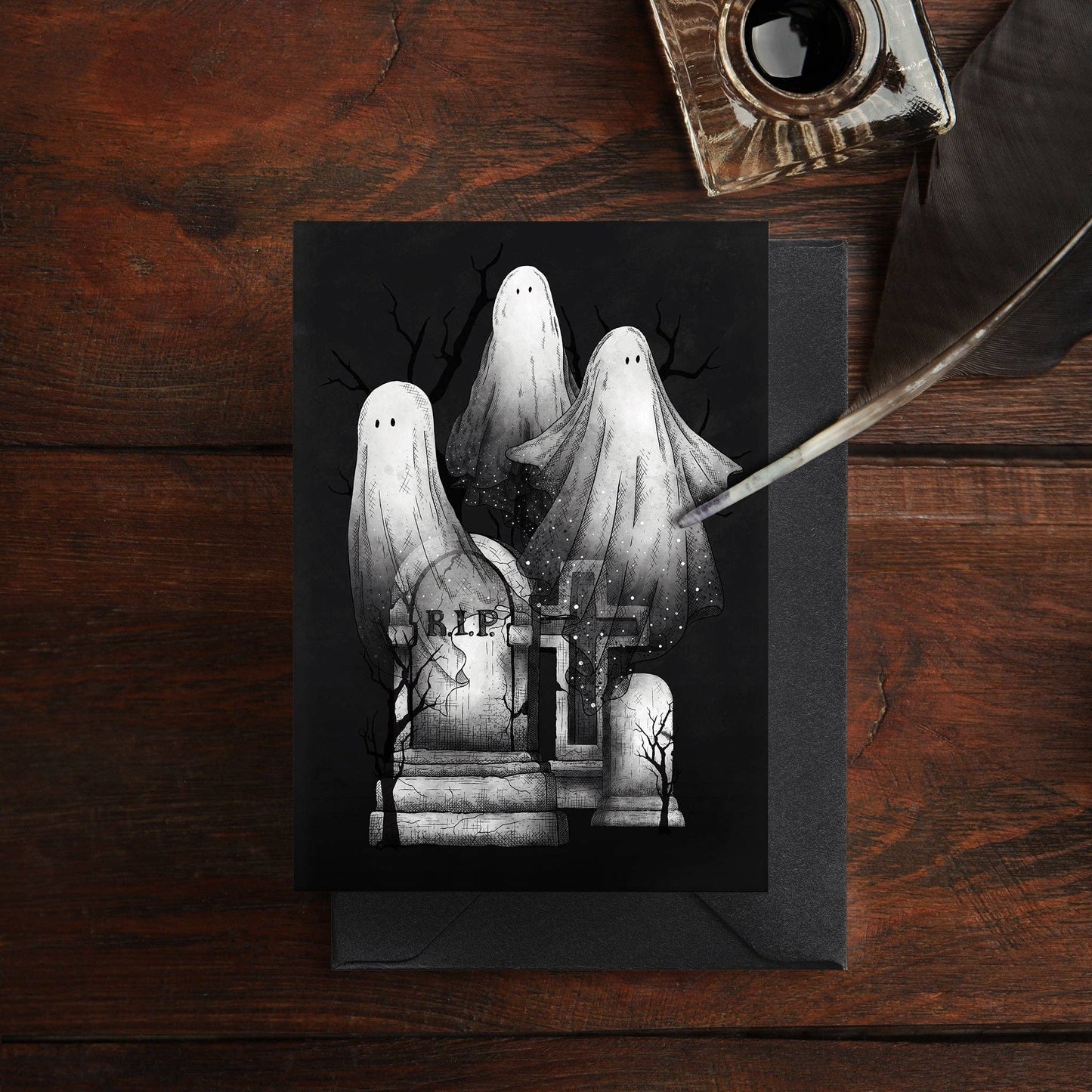 Ghost Family Greeting Card