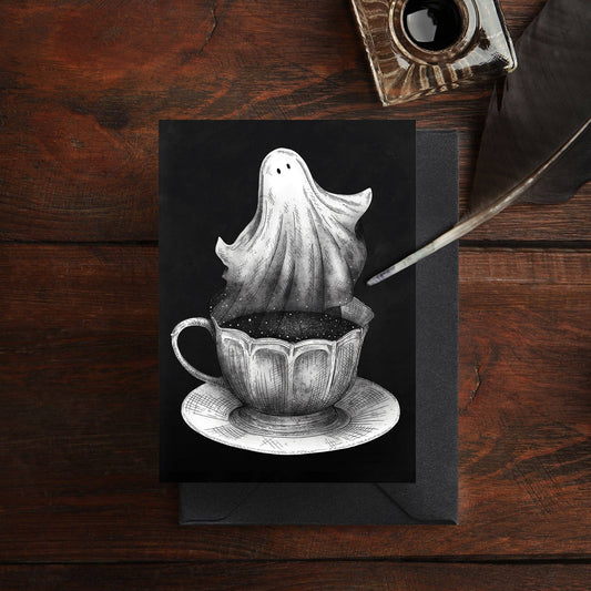 Ghost Tea Greeting Card