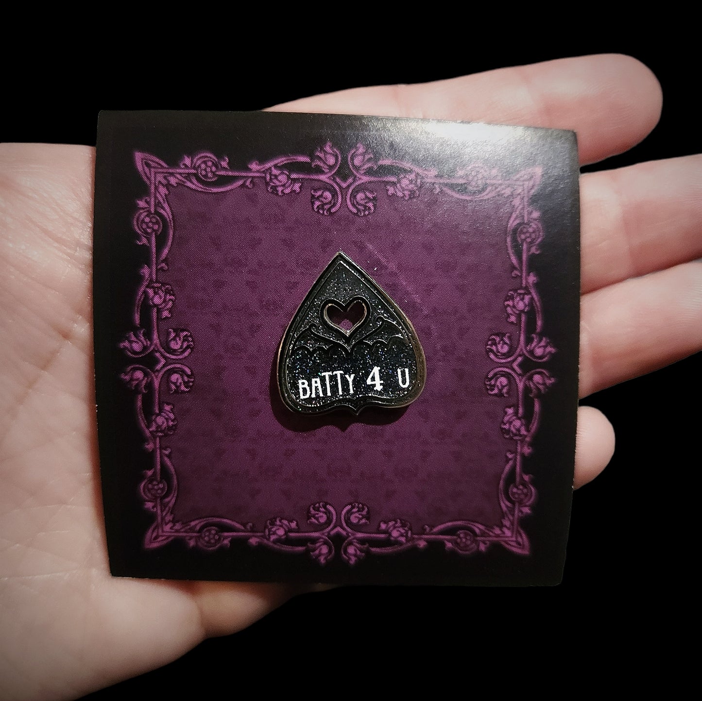 Batty 4 You Enamel Pin