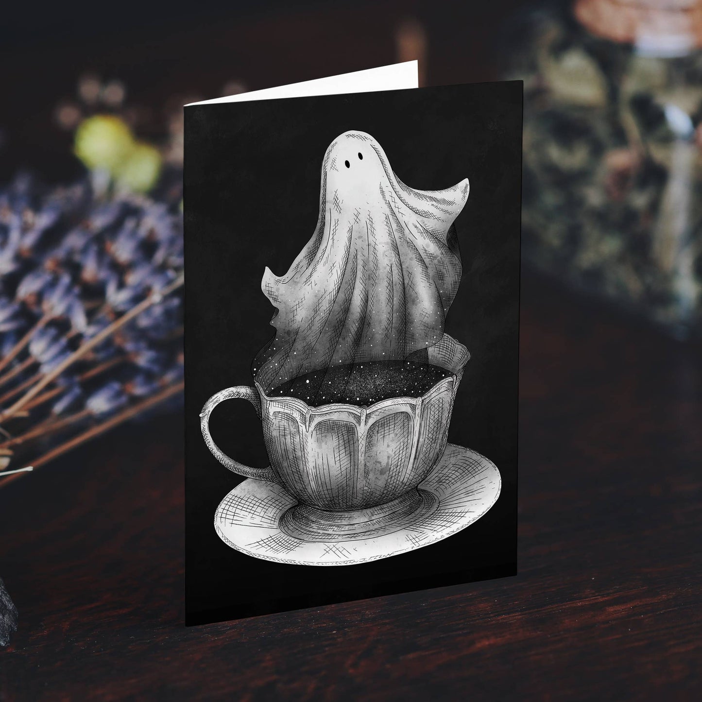 Ghost Tea Greeting Card