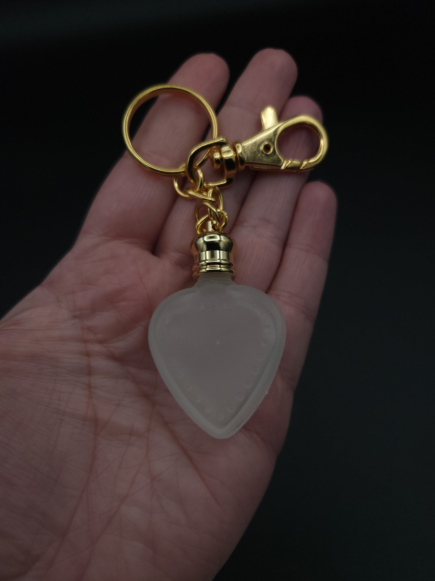 Heart Perfume Bottle Keychain