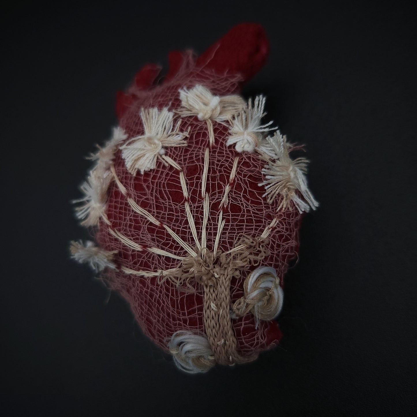 Textile Heart Brooch