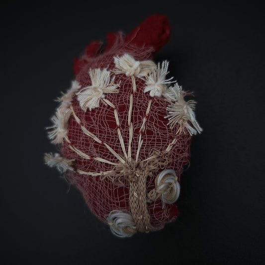 Textile Heart Brooch
