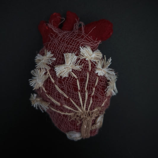 Textile Heart Brooch