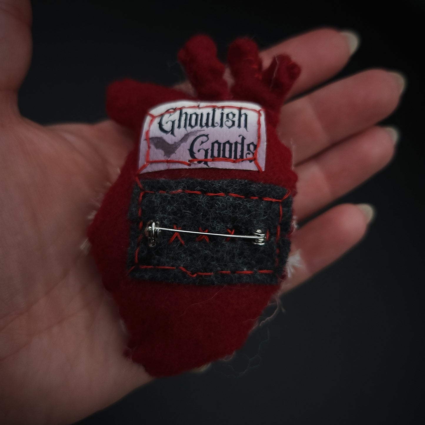 Textile Heart Brooch