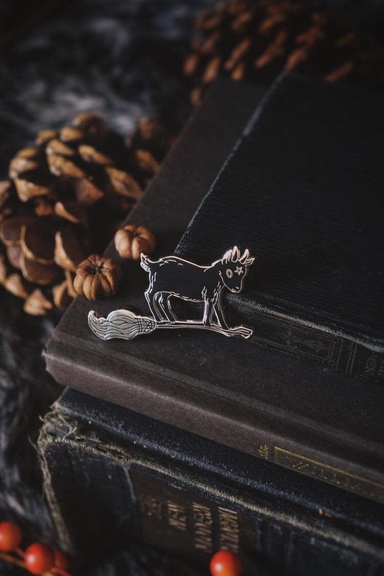 Gyat Pin Goat Learning to Fly Enamel Pin – Ghoulish Goods