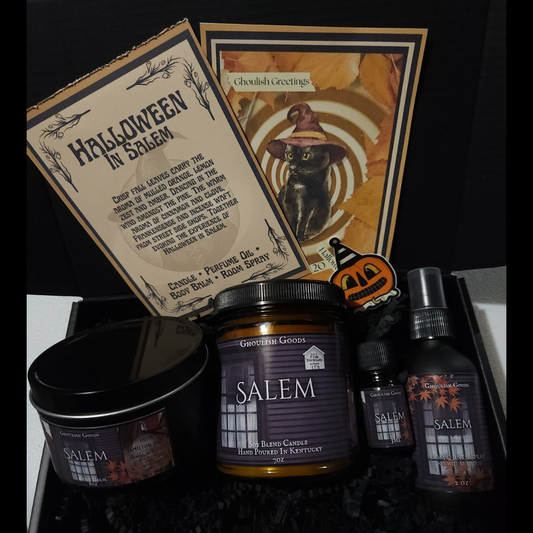 October Exclusive Set (Salem Perfume Oil/Candle/Body Balm/Room Spray)