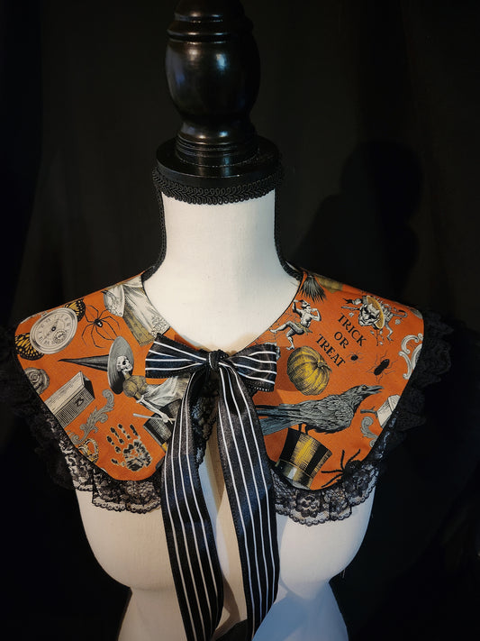 Vintage Mori Orange Ruffle Collar