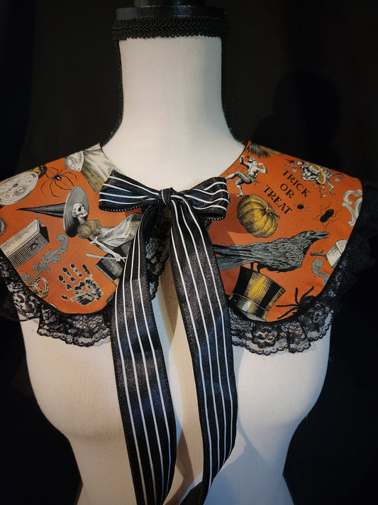 Vintage Mori Orange Ruffle Collar
