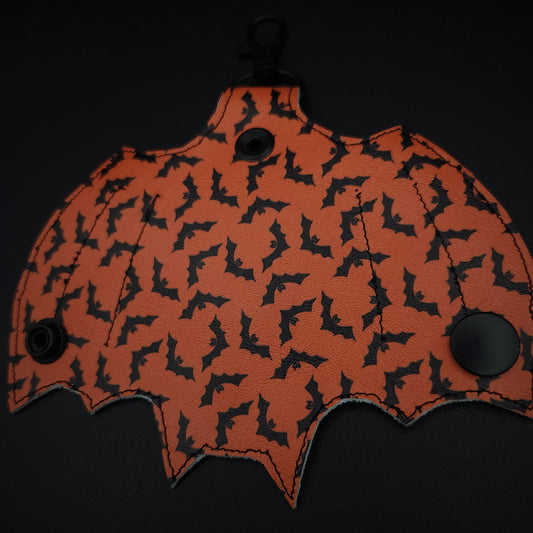 Bat Perfume Holder Keychain - Orange Bat