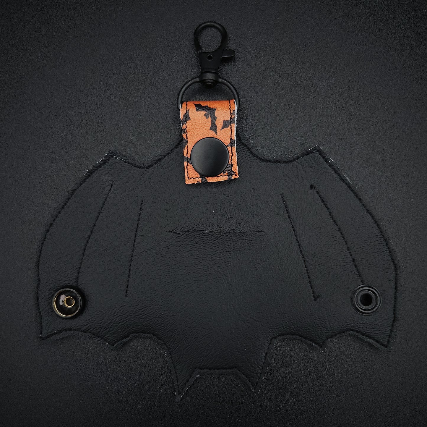 Bat Perfume Holder Keychain - Orange Bat