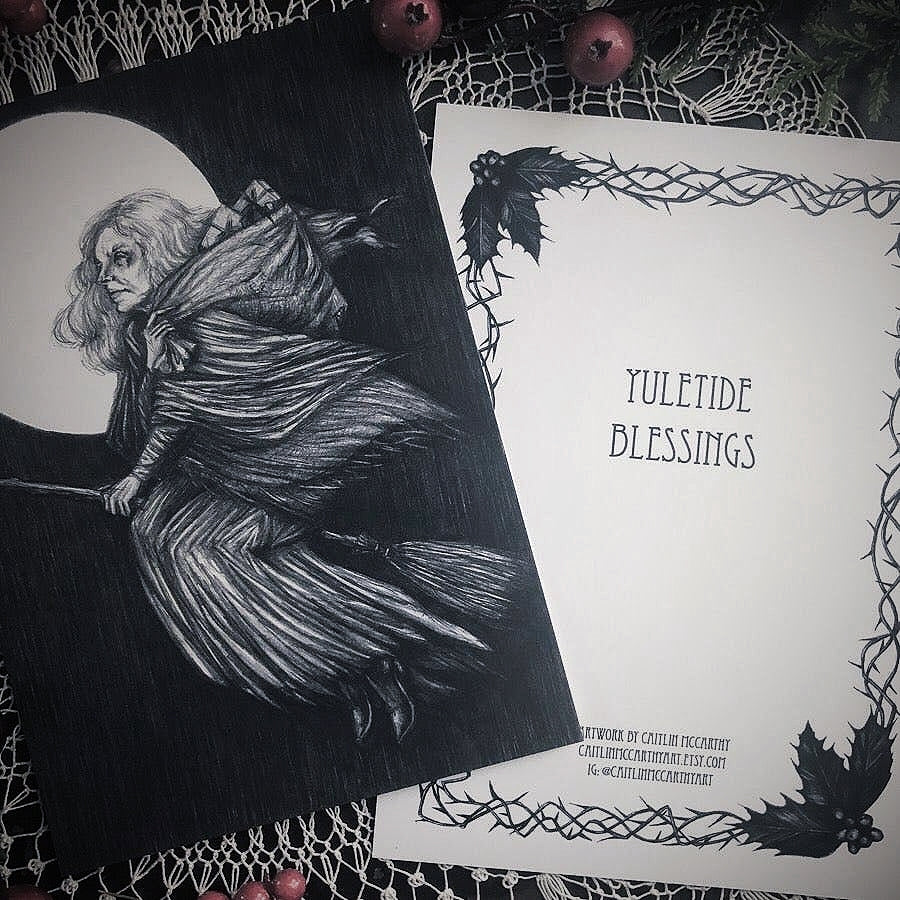 La Befana The Italian Christmas Witch Greeting Card