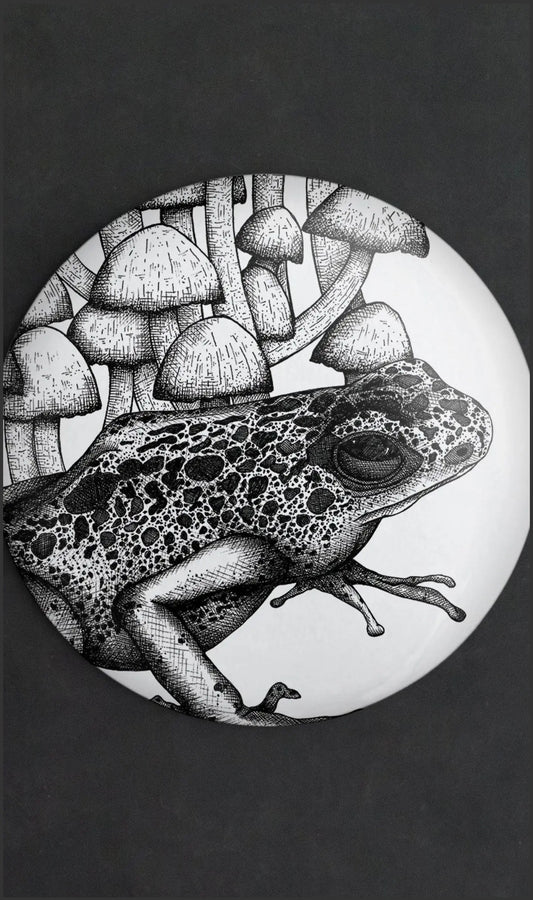 Frog and Mushroom Pocket Mirror