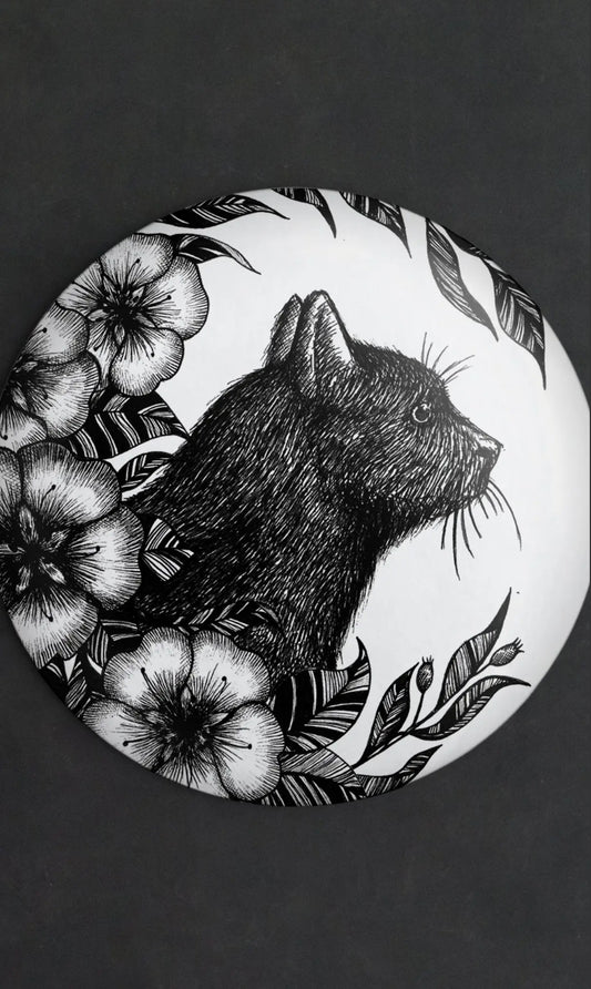 Witch's Cat Pocket Mirror