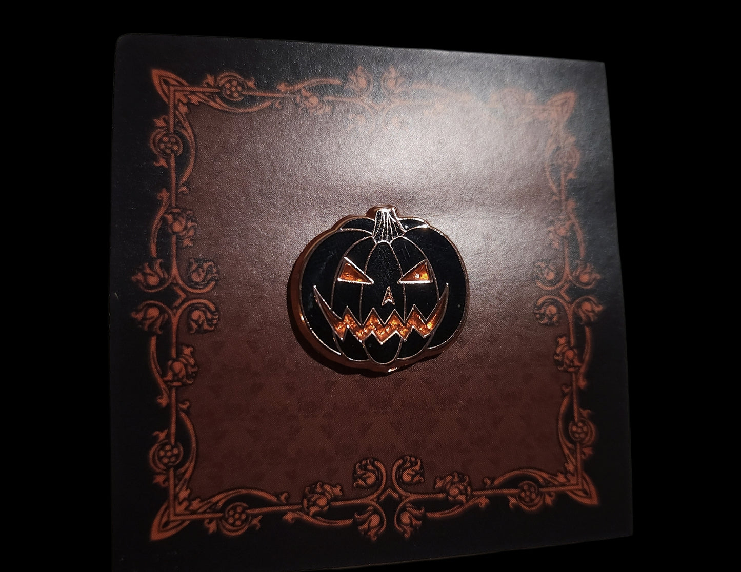 Mini Jack-O-Lantern Black Enamel Pin