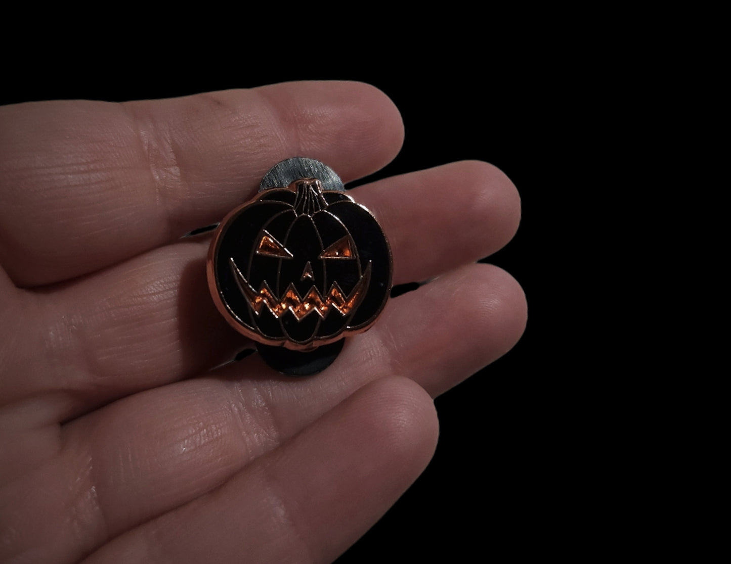 Mini Jack-O-Lantern Black Enamel Pin