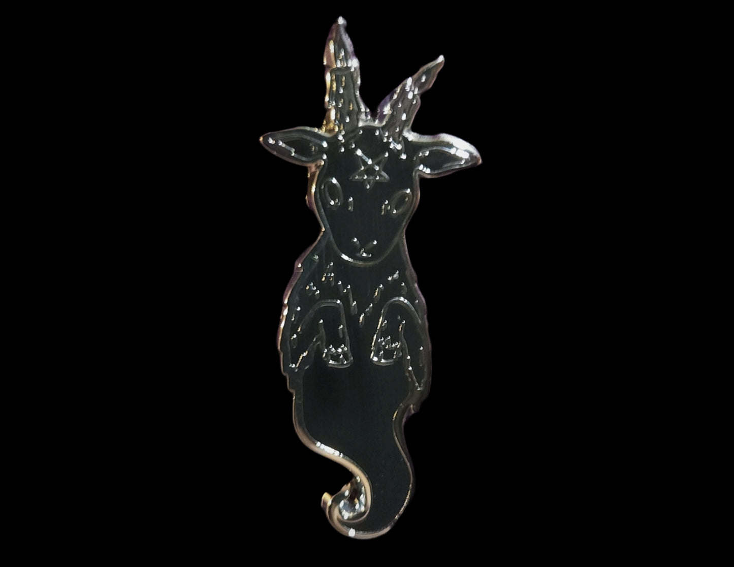 Ghost Goat Enamel Pin