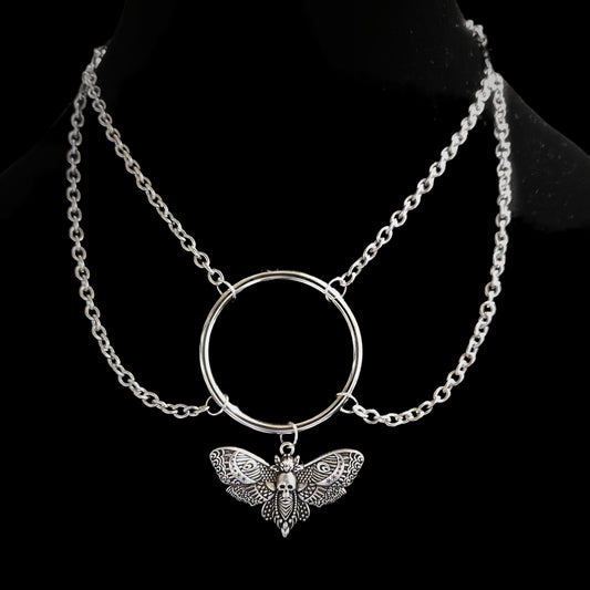 Moth Draped Chain Necklace